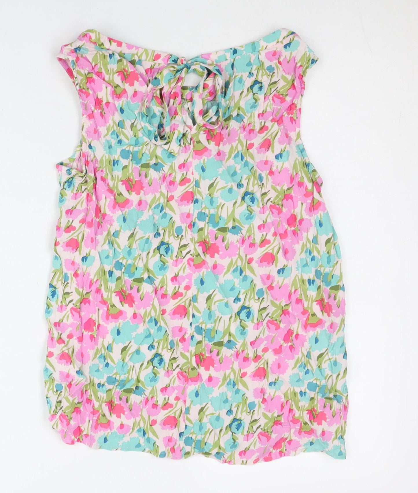 Boden Womens Multicoloured Floral Sleeveless Blouse UK12 Viscose