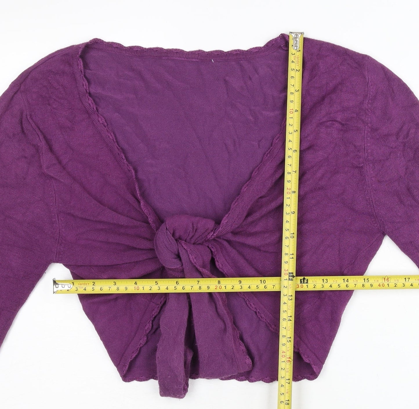 Wallis Women’s Purple V-Neck Wrap Cardigan Jumper Size 12