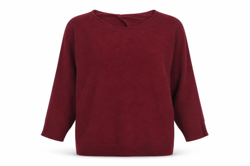 JoJo Maman Bébé Women’s Red Knit Crew Neck Cardigan Jumper M