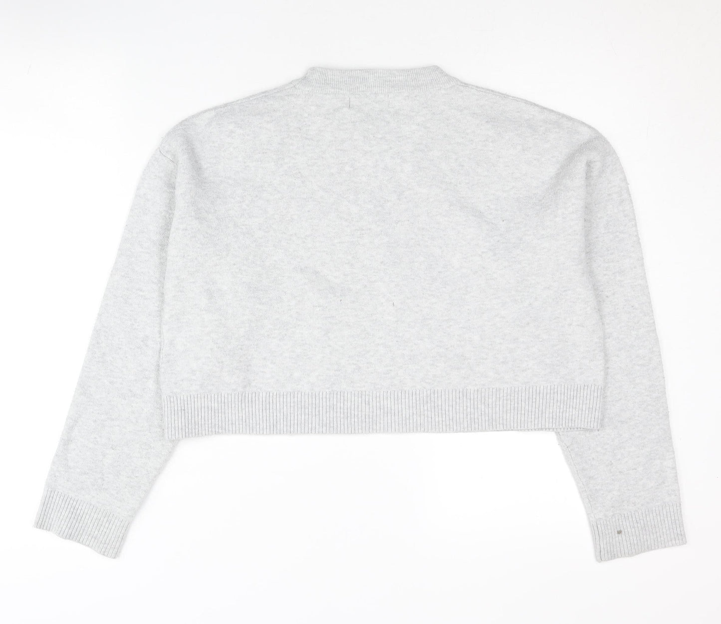 Bershka Women’s Grey Crew Neck Pullover Jumper Size 8