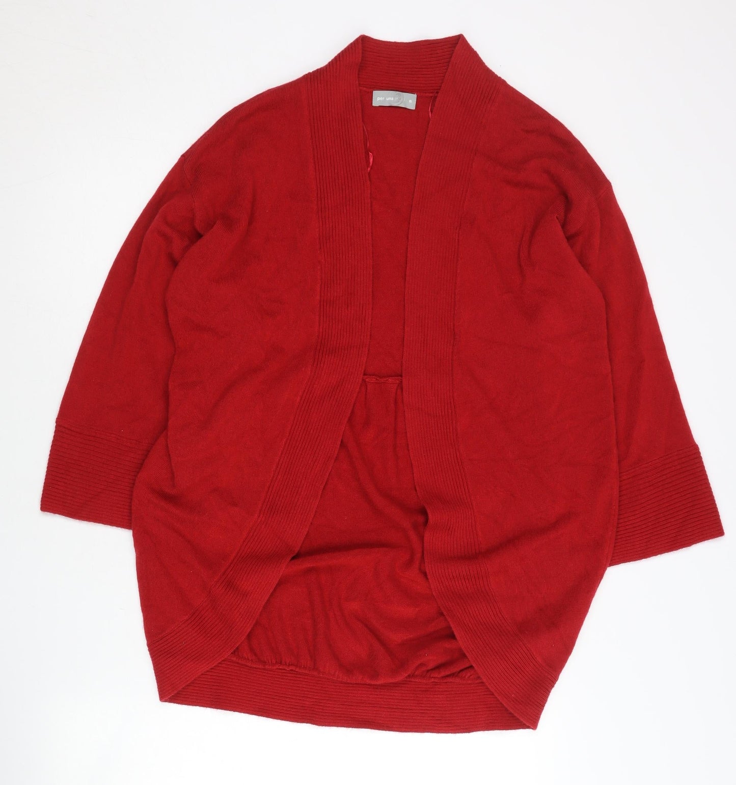Marks and Spencer Women’s Red Acrylic Knit Cardigan M