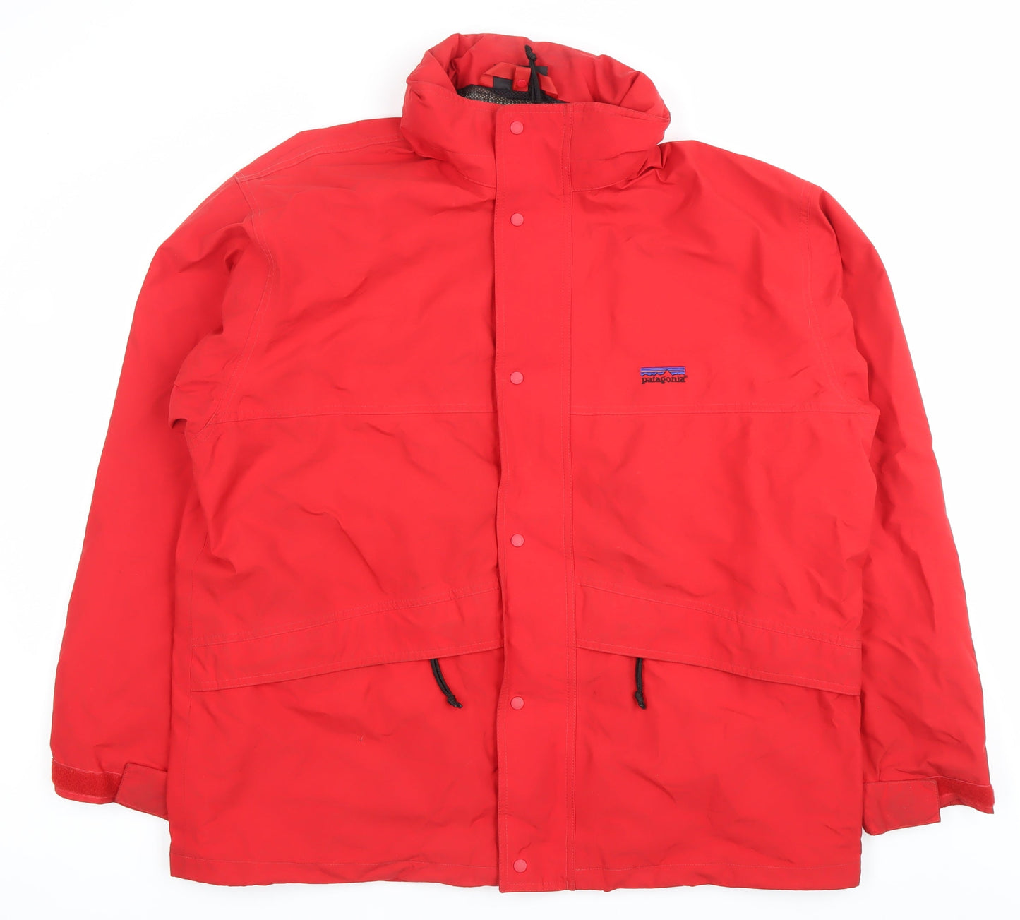 Patagonia Men’s Red Waterproof Jacket L Regular Fit Outdoor Rain Coat