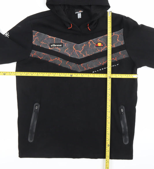Ellesse Men’s Black XL Pullover Hoodie Graphic Print Sportswear