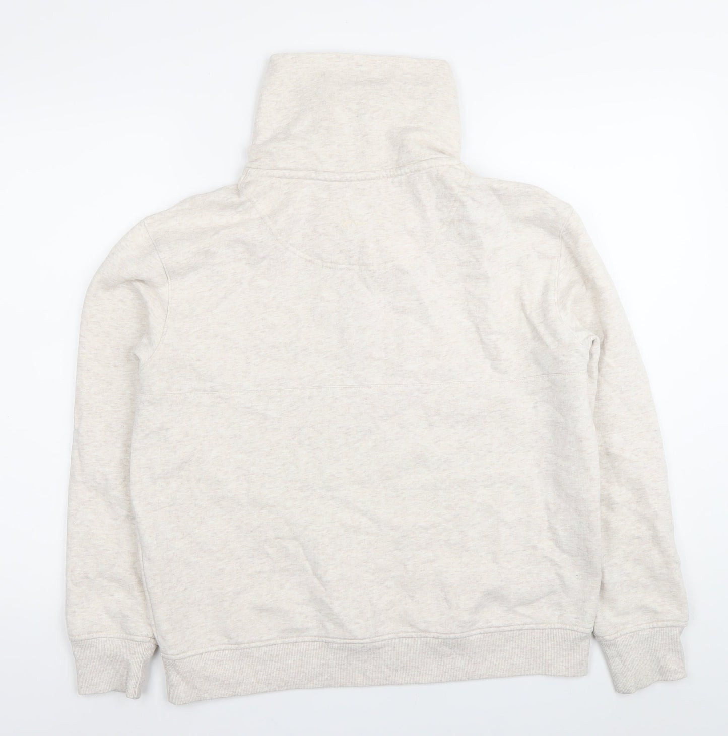 Joules Womens Beige 1/2 Zip Sweatshirt UK 12 Cotton Blend