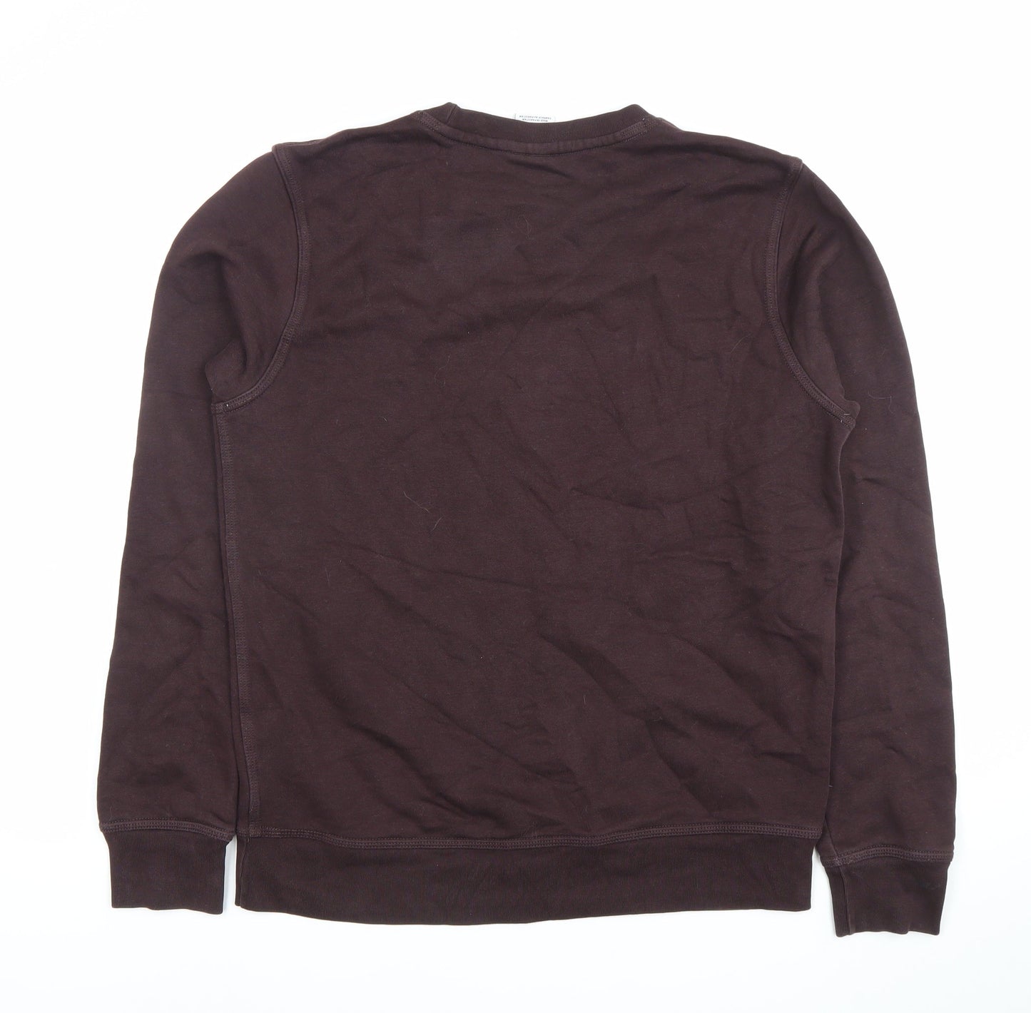 Nike Men's Brown Logo Crew Neck Pullover Sweatshirt Size M