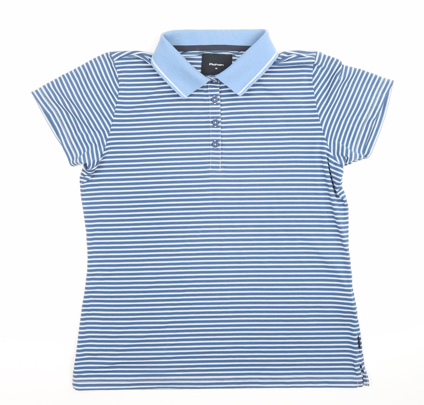 Rohan Men’s Blue Striped Polo Shirt Size M Regular Fit