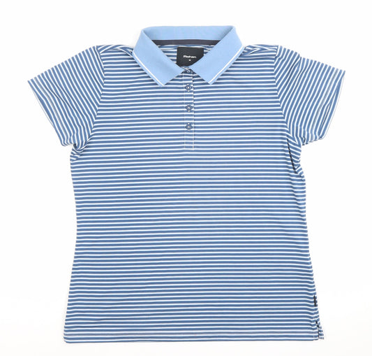 Rohan Men’s Blue Striped Polo Shirt Size M Regular Fit