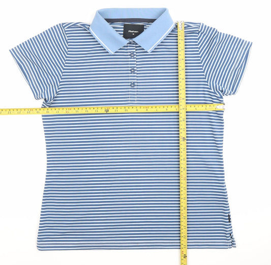 Rohan Men’s Blue Striped Polo Shirt Size M Regular Fit