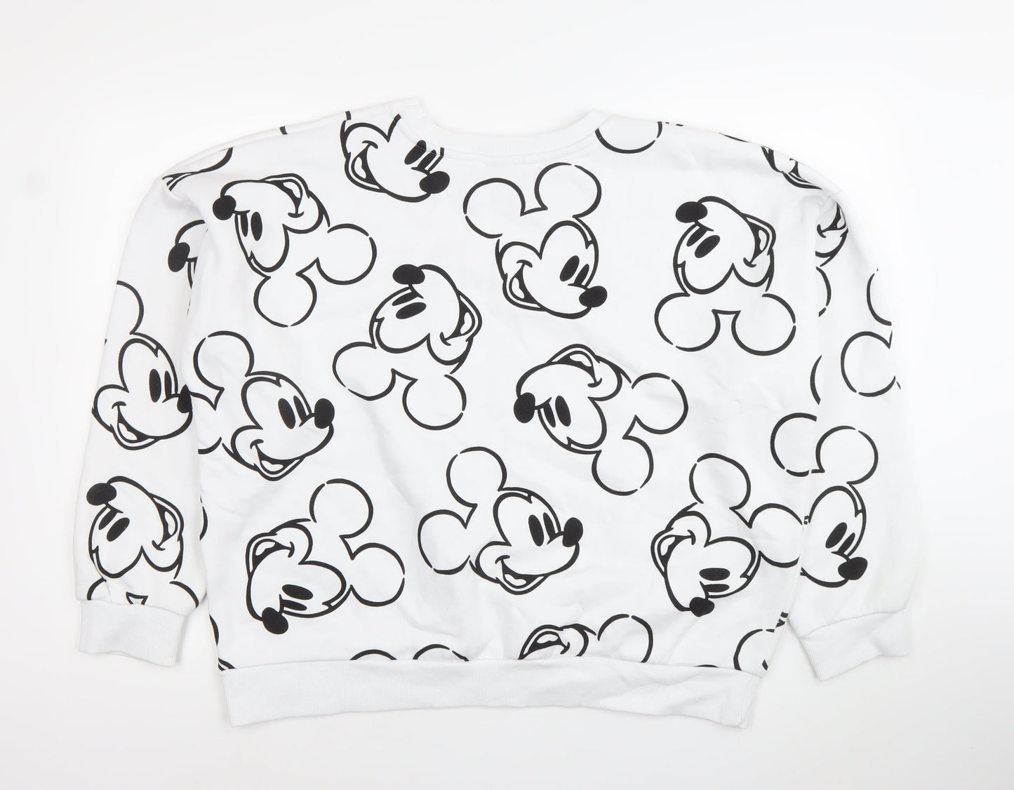 Disney Mickey Mouse Unisex Adults White L Pullover Sweatshirt