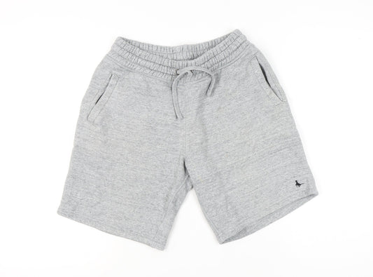 Jack Wills Men’s Grey Sweat Shorts Size S Elastic Waist Drawstring