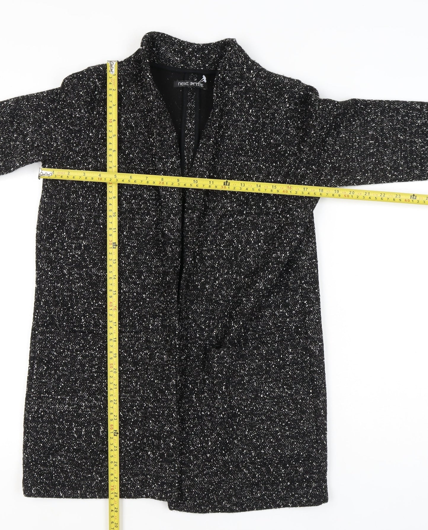 Next Women Black Flecked Shawl Collar Blazer Size 10