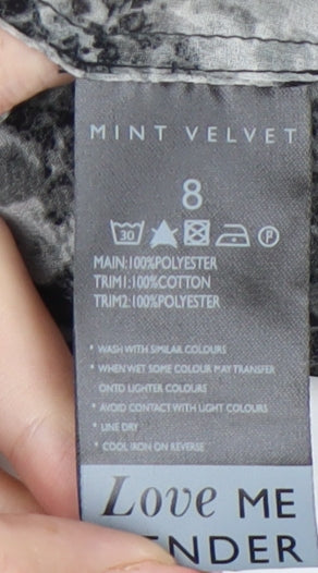 Mint Velvet Womens Multicoloured Sheer Tunic Blouse Size 8