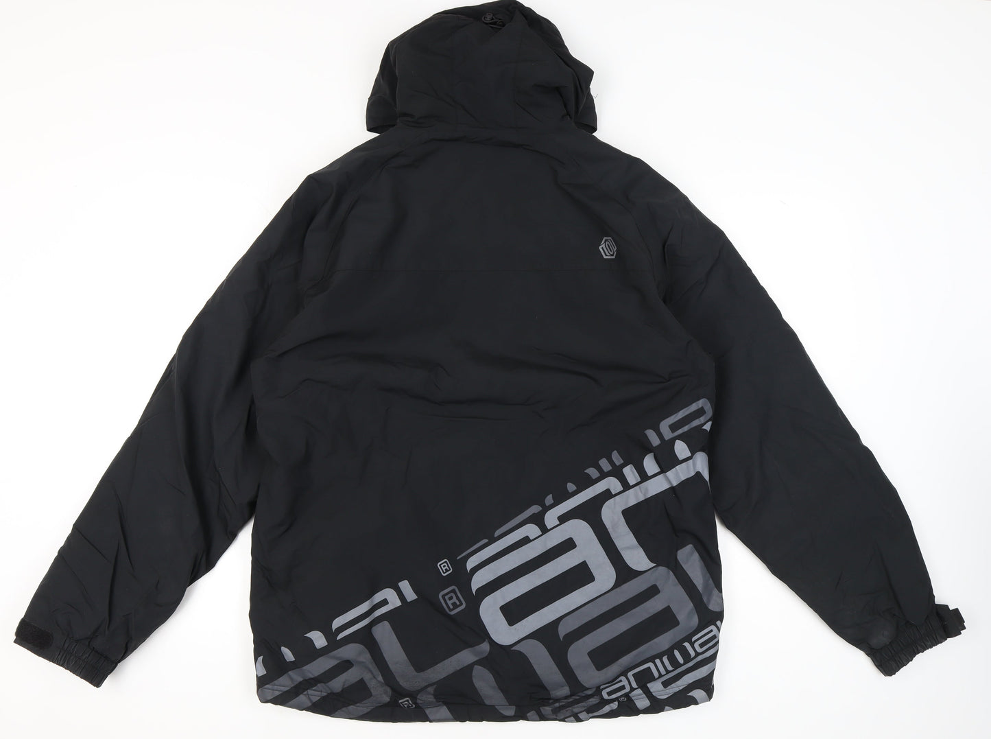 Animal Mens Black M Hooded Puffer Jacket Winter Casual Outdoor