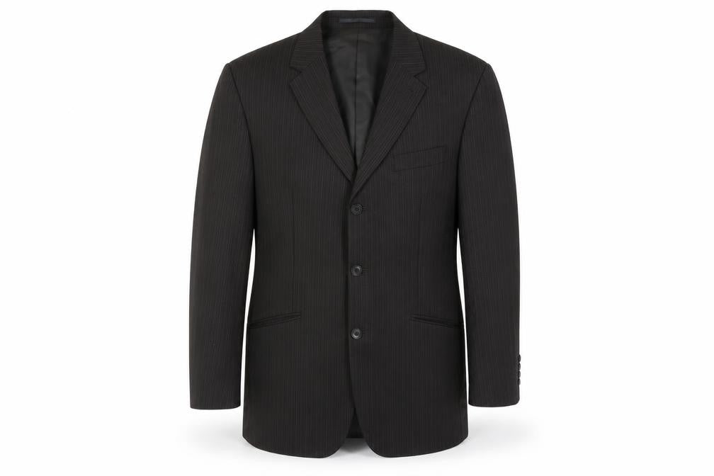 Next Men’s Brown 42R Pinstripe Wool Blend Blazer Jacket