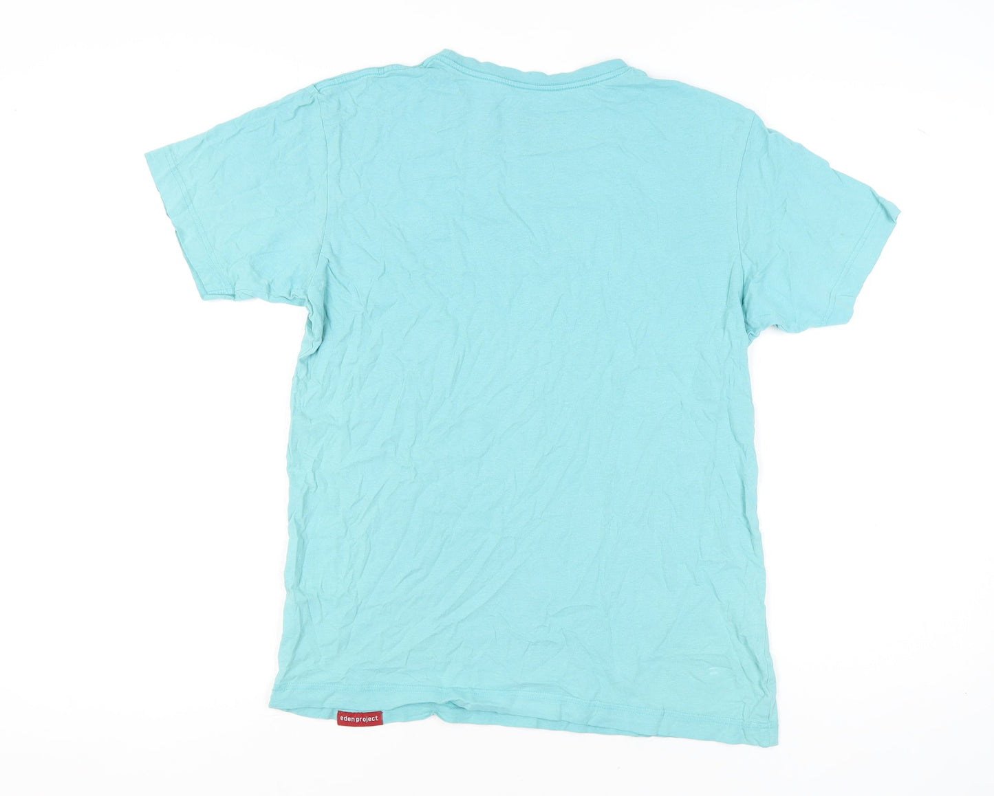 Eden Project Womens Blue Organic Cotton Graphic T-Shirt M
