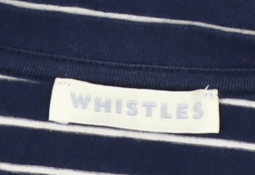 Whistles Women’s Blue Striped Jersey Shift Dress UK 12