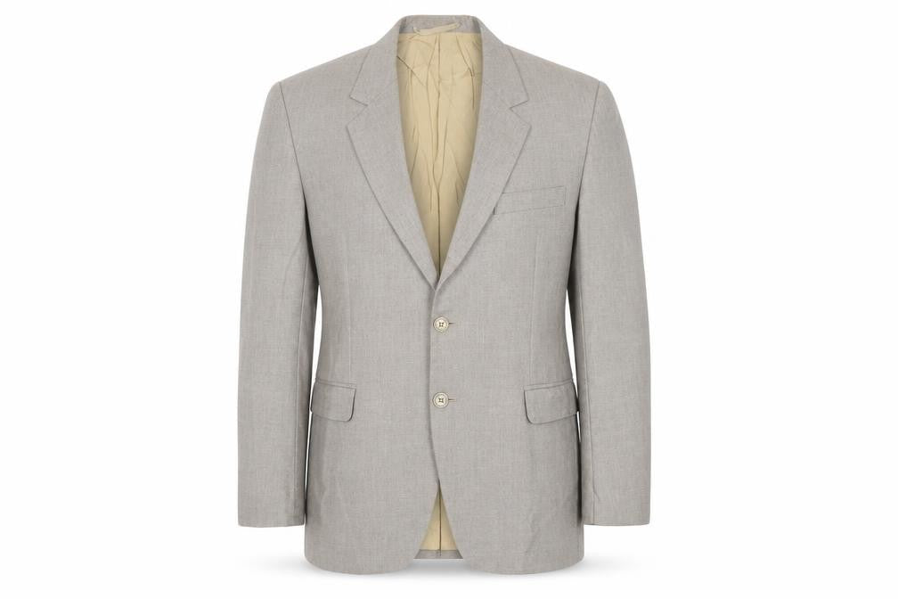 Finesse Men's Beige Blazer Jacket 42R Classic Notch Lapel Formal