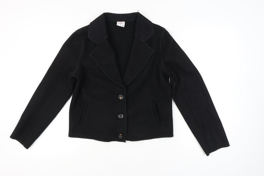 Lee Cooper Women’s Black Wool Polyester Blazer UK 8 Classic Style