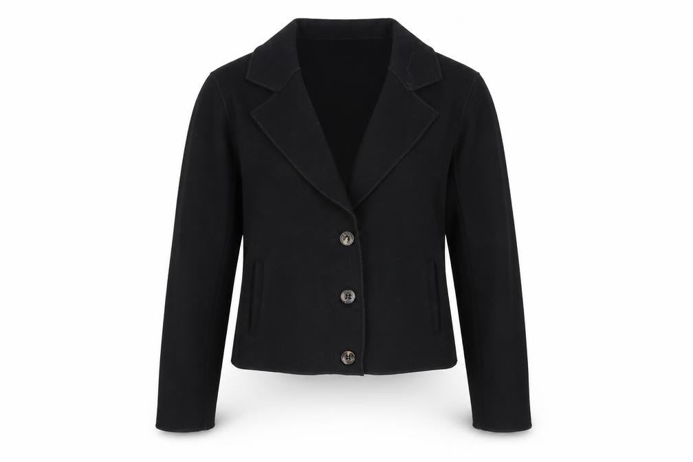 Womens UK Size 8 Regular Lee Cooper Black Polyester Blend Blazer