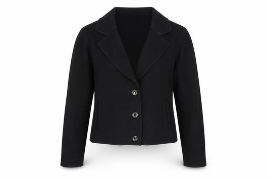Womens UK Size 8 Regular Lee Cooper Black Polyester Blend Blazer