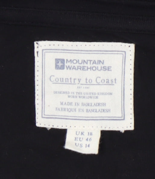 Mountain Warehouse Womens Black Size 18 Viscose T-Shirt Dress