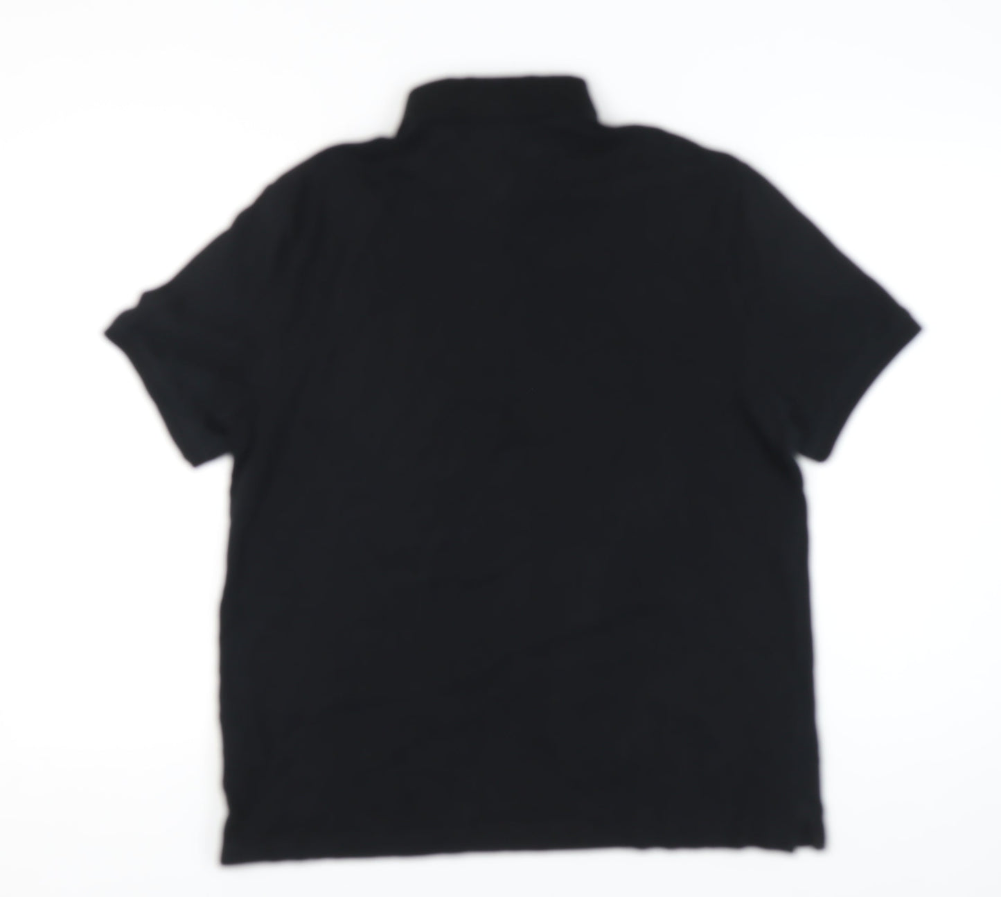 Tommy Hilfiger Men’s Black Polo Shirt L Regular Fit Cotton