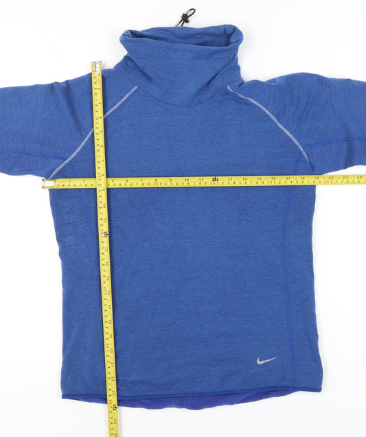 Nike Womens Blue Running Pullover Sweatshirt Size M Dri-Fit