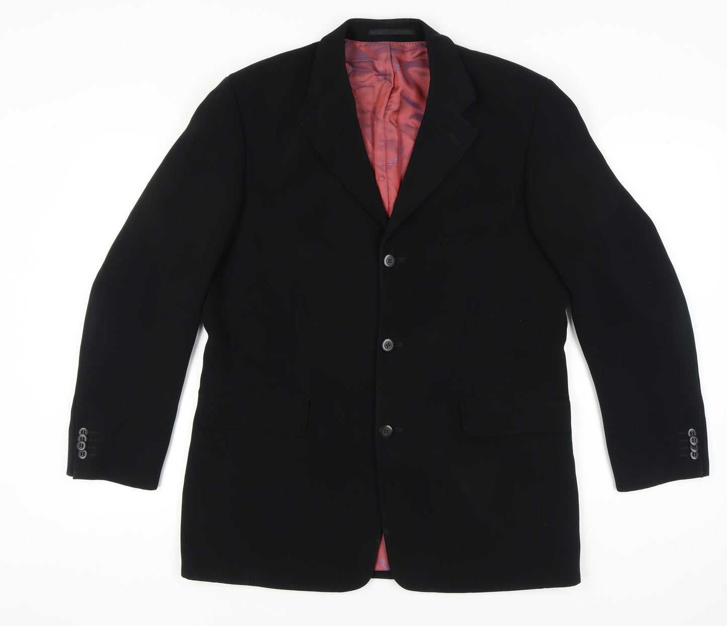 Gibson Directional Men's Black 40R Polyester Blazer Jacket Formal