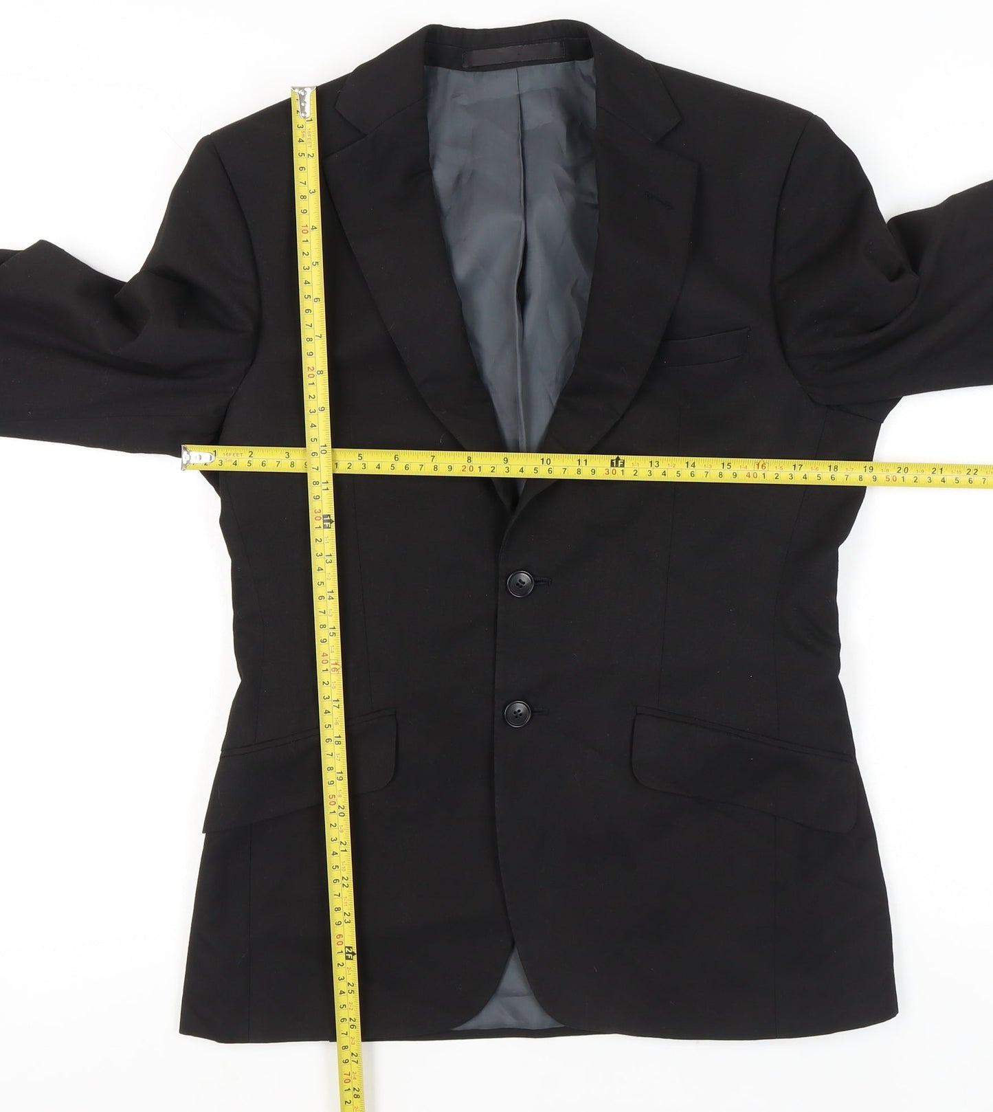 Marks and Spencer Men's Black 36R Blazer Jacket Formal Classic