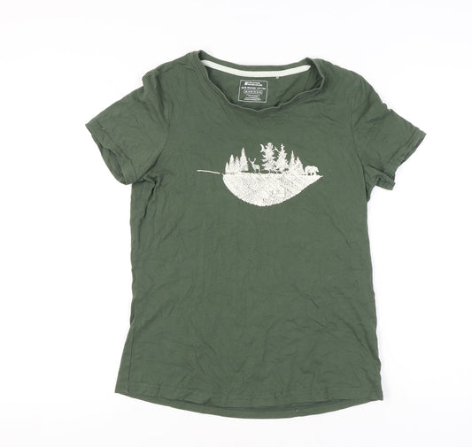 Mountain Warehouse Womens Green Organic Cotton T-Shirt UK 14