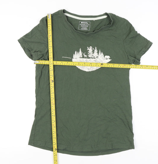 Mountain Warehouse Womens Green Organic Cotton T-Shirt UK 14