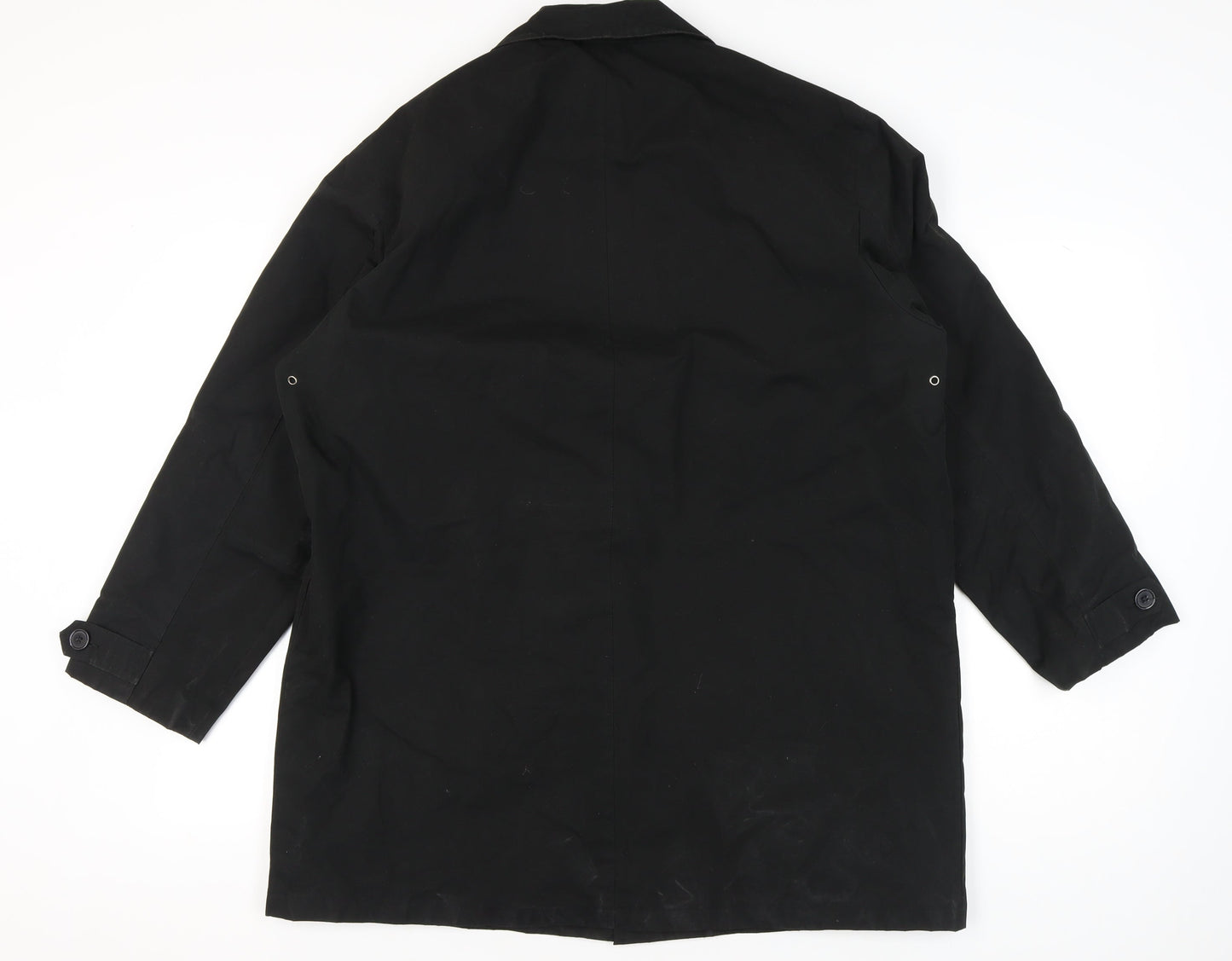 Tom English Men's Black Polyester Overcoat Jacket Size L