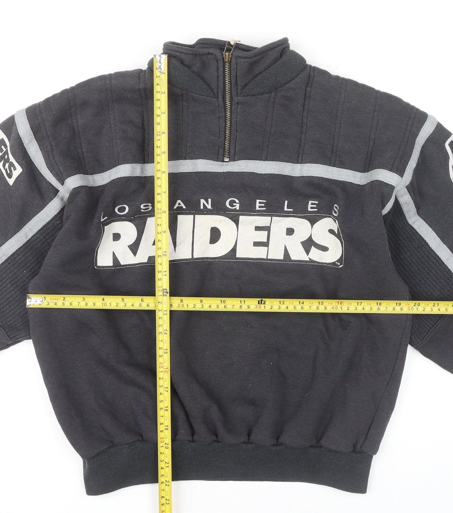 Nike Men’s Black Raiders 90s Vintage 1/2 Zip Sweatshirt Size M