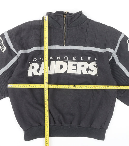 Nike Men’s Black Raiders 90s Vintage 1/2 Zip Sweatshirt Size M