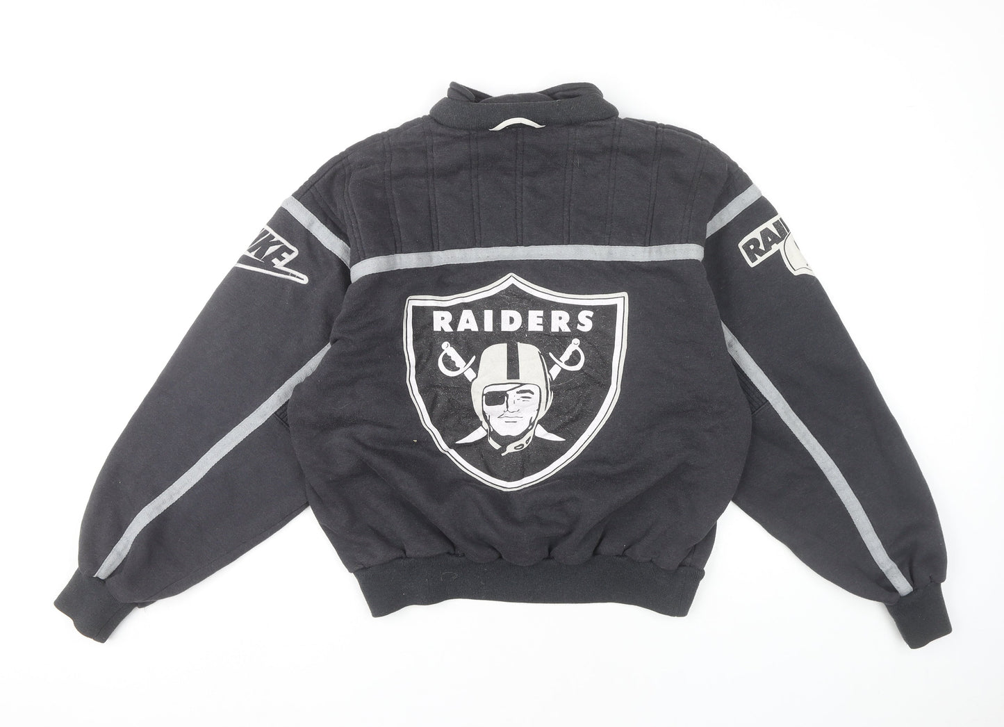 Nike Men’s Black Raiders 90s Vintage 1/2 Zip Sweatshirt Size M
