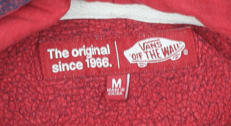 Vans Men’s Red Pullover Hoodie Size M Regular Fit Skateboarding