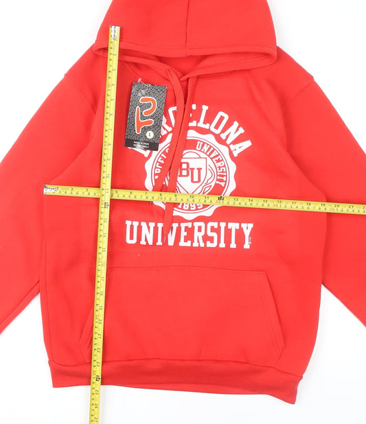 Twin Union Men’s Red Pullover Hoodie L University Graphic