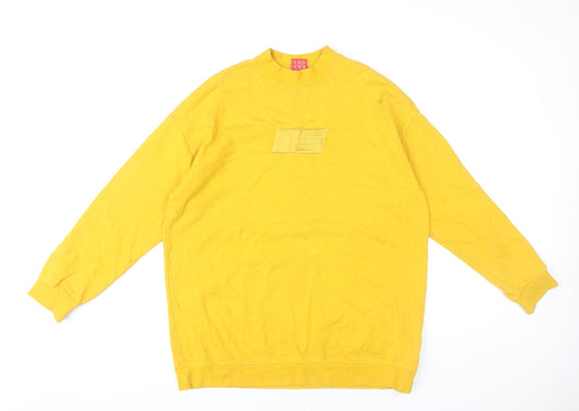 New Balance Mens Yellow Crew Neck Sweatshirt Medium Pullover