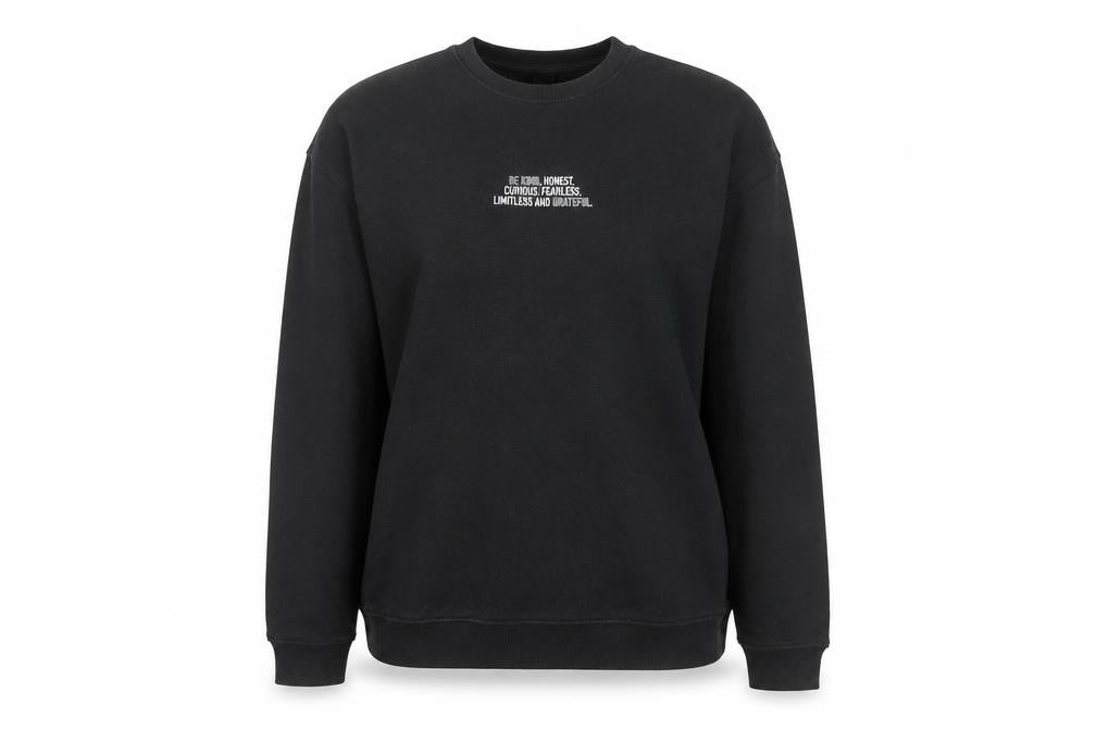 Nobody's Child Womens Black Small Sweatshirt Organic Cotton Blend