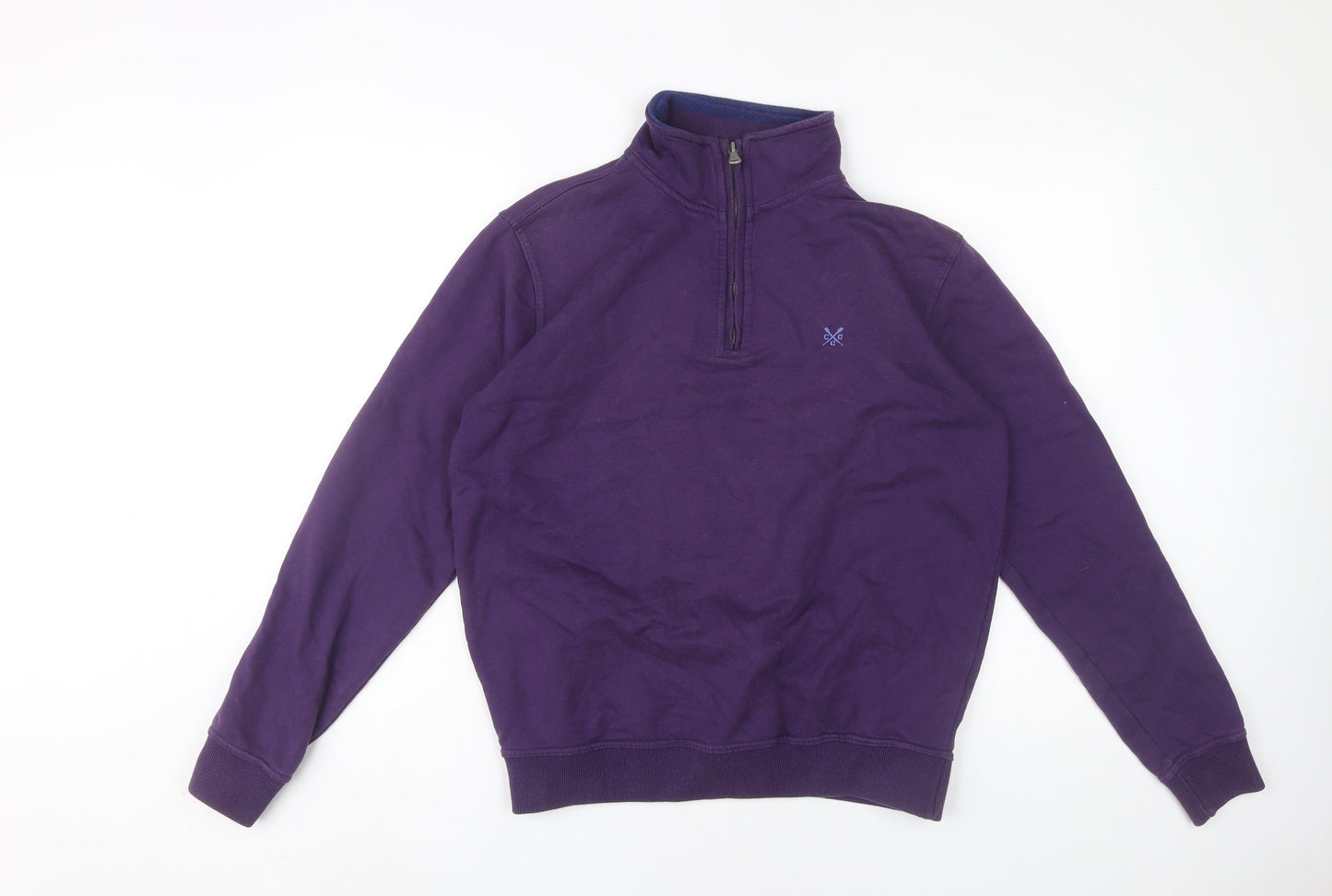 Crew Clothing Co. Unisex Purple Small 1/4 Zip Sweatshirt
