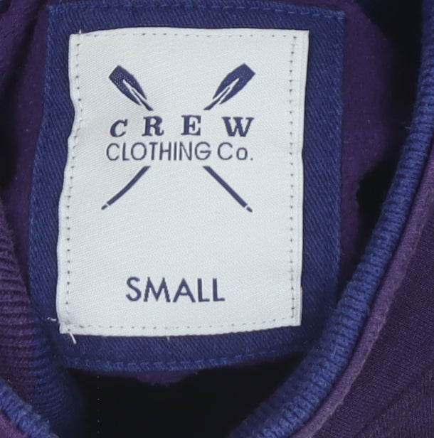 Crew Clothing Co. Unisex Purple Small 1/4 Zip Sweatshirt