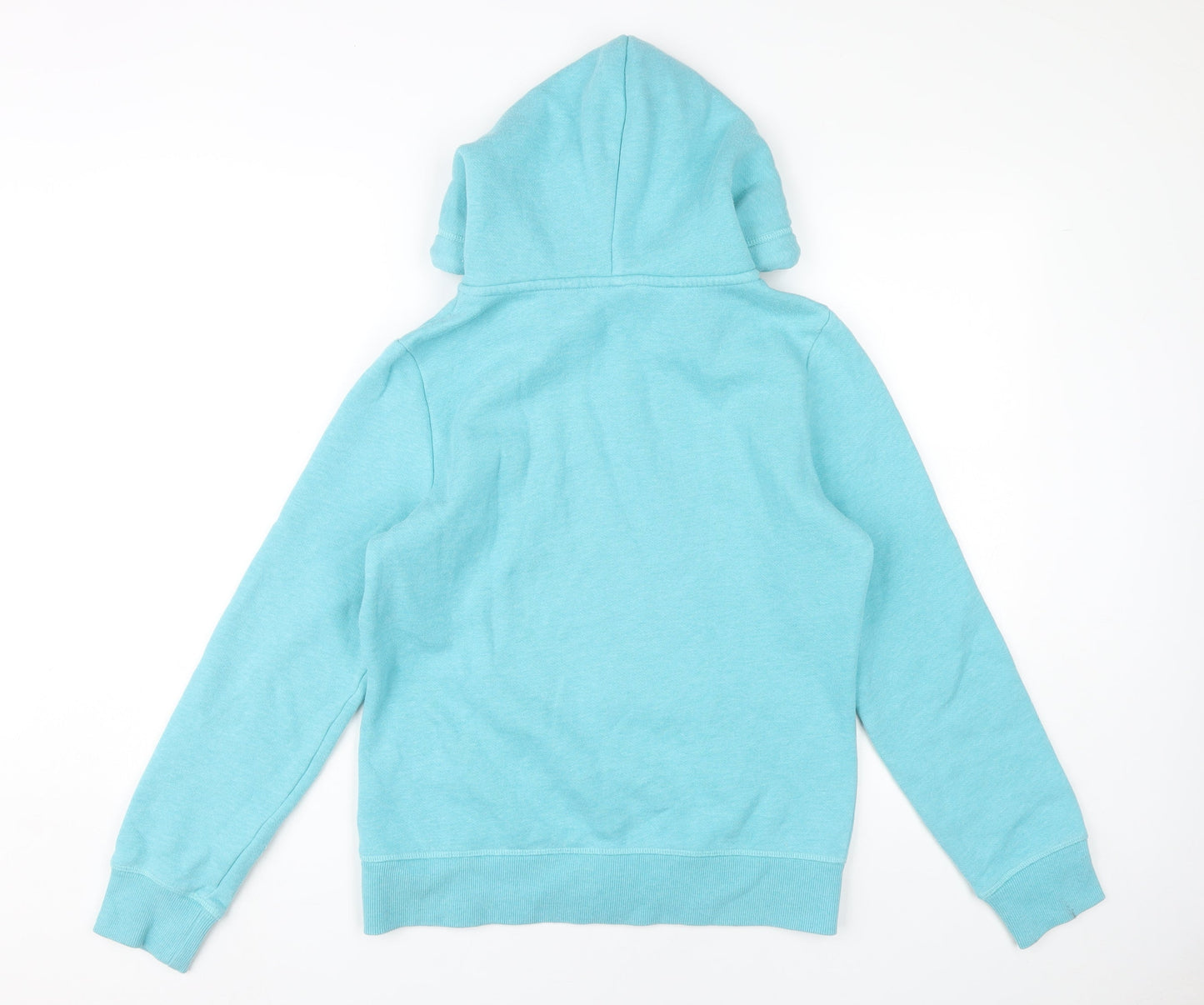 Superdry Womens Blue Full Zip Hoodie Size 12 Regular Fit Logo