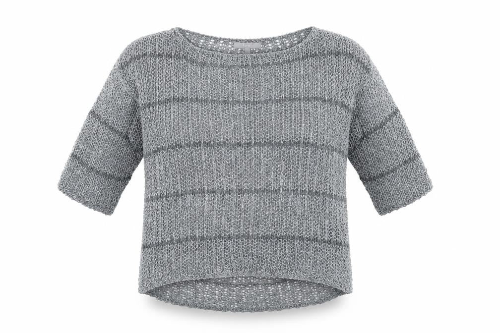 Marks and Spencer Women’s Grey Open-Knit Pullover Jumper Medium