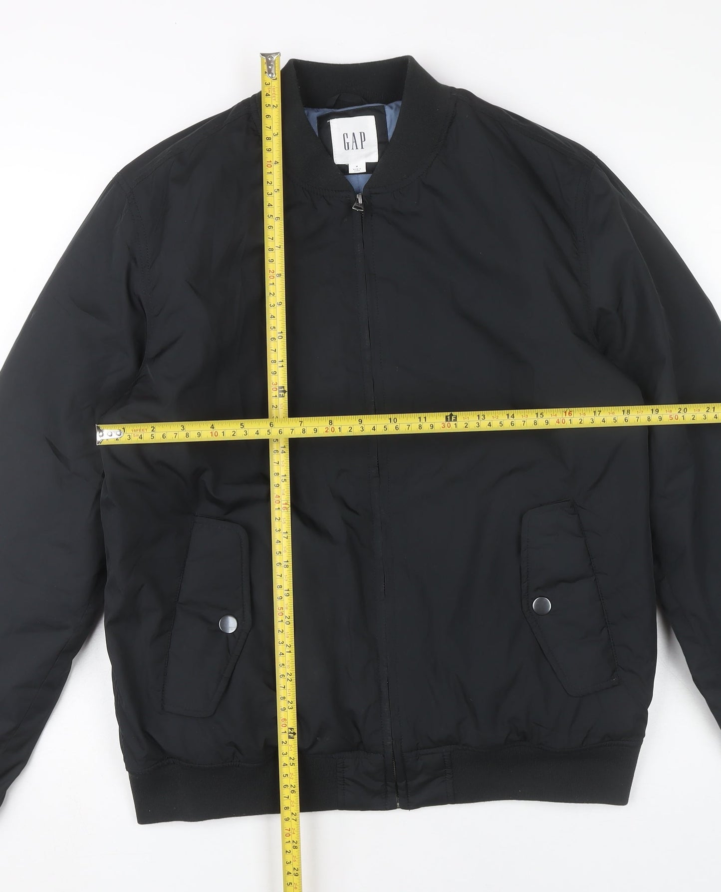 GAP Men’s Black Bomber Jacket Size M Polyester Casual