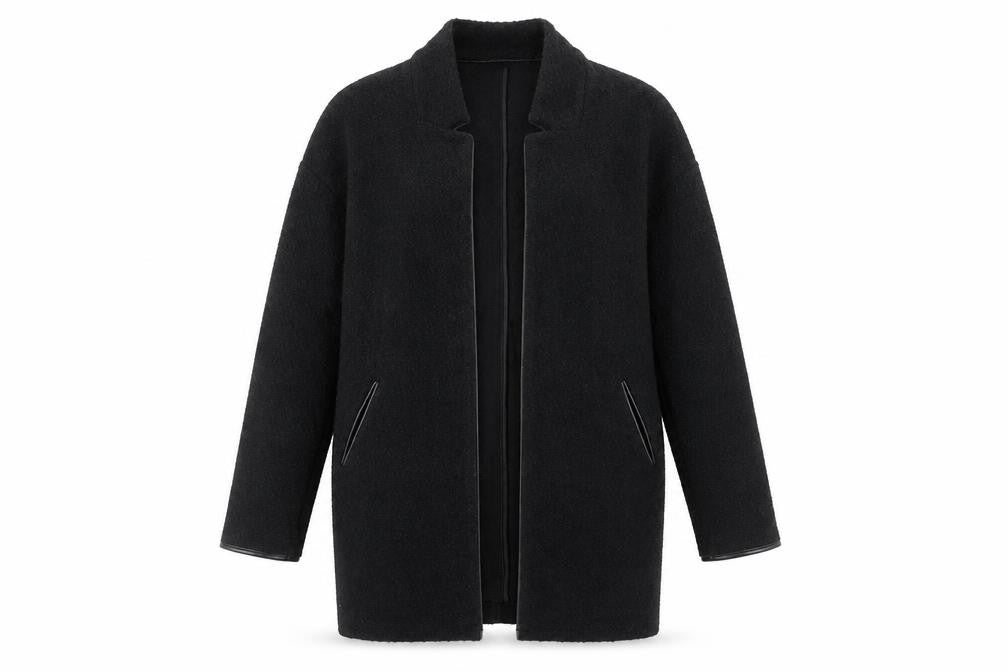 Marks and Spencer Womens Black Collared Longline Cardigan Size 10