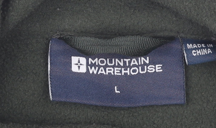 Mountain Warehouse Men’s Green Fleece Zip Jacket L Outdoor Hiking