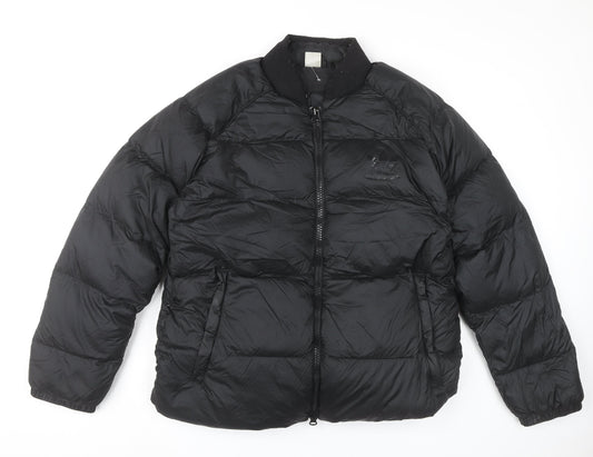 Adidas Mens Black M Puffer Jacket Winter Casual Coat