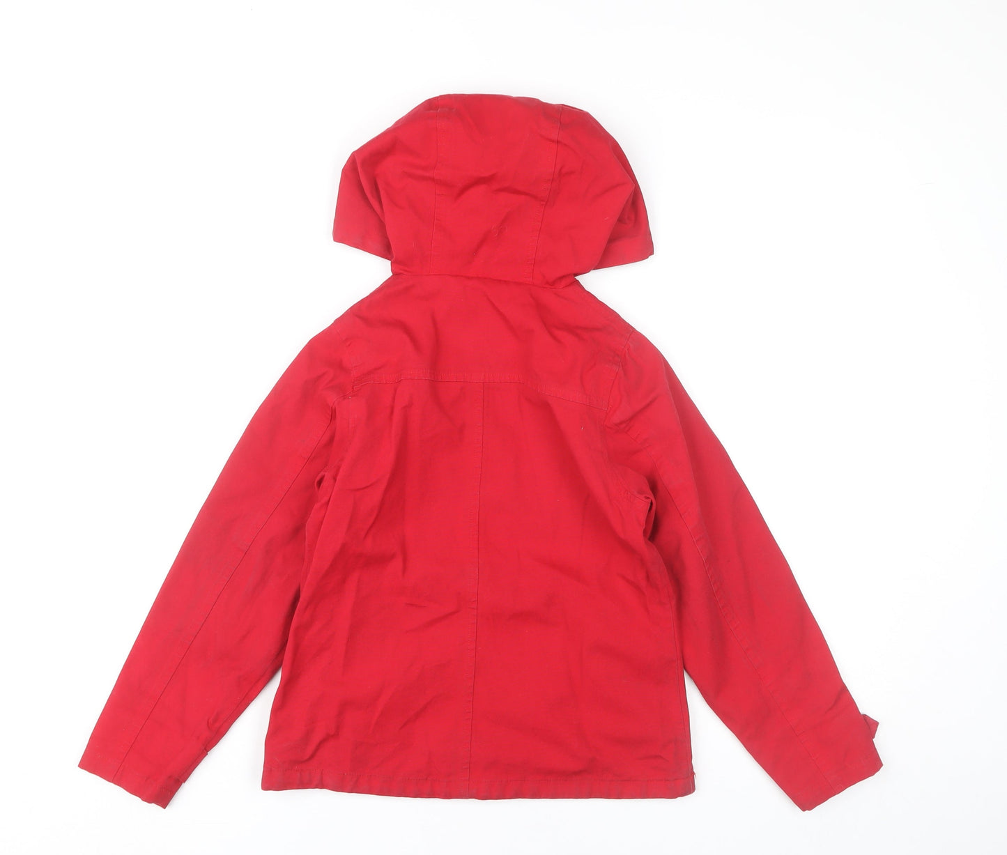 Trespass Girls Red Waterproof Hooded Rain Coat Jacket 5-6 Years