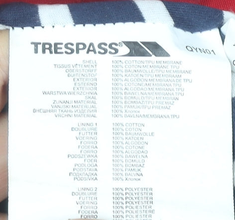 Trespass Girls Red Waterproof Hooded Rain Coat Jacket 5-6 Years