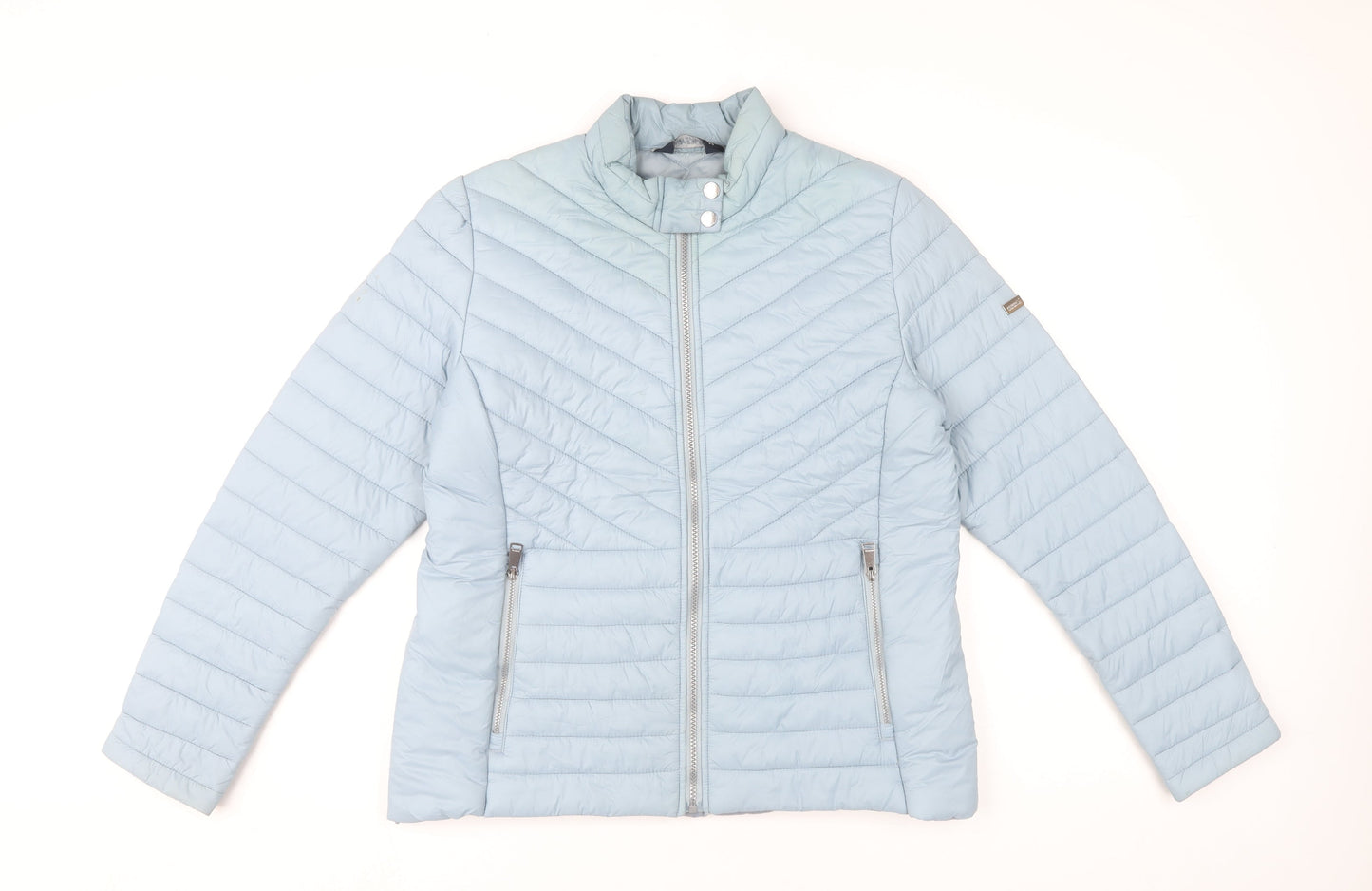 Regatta Womens Blue Size 12 Puffer Jacket Quilted Full Zip Coat